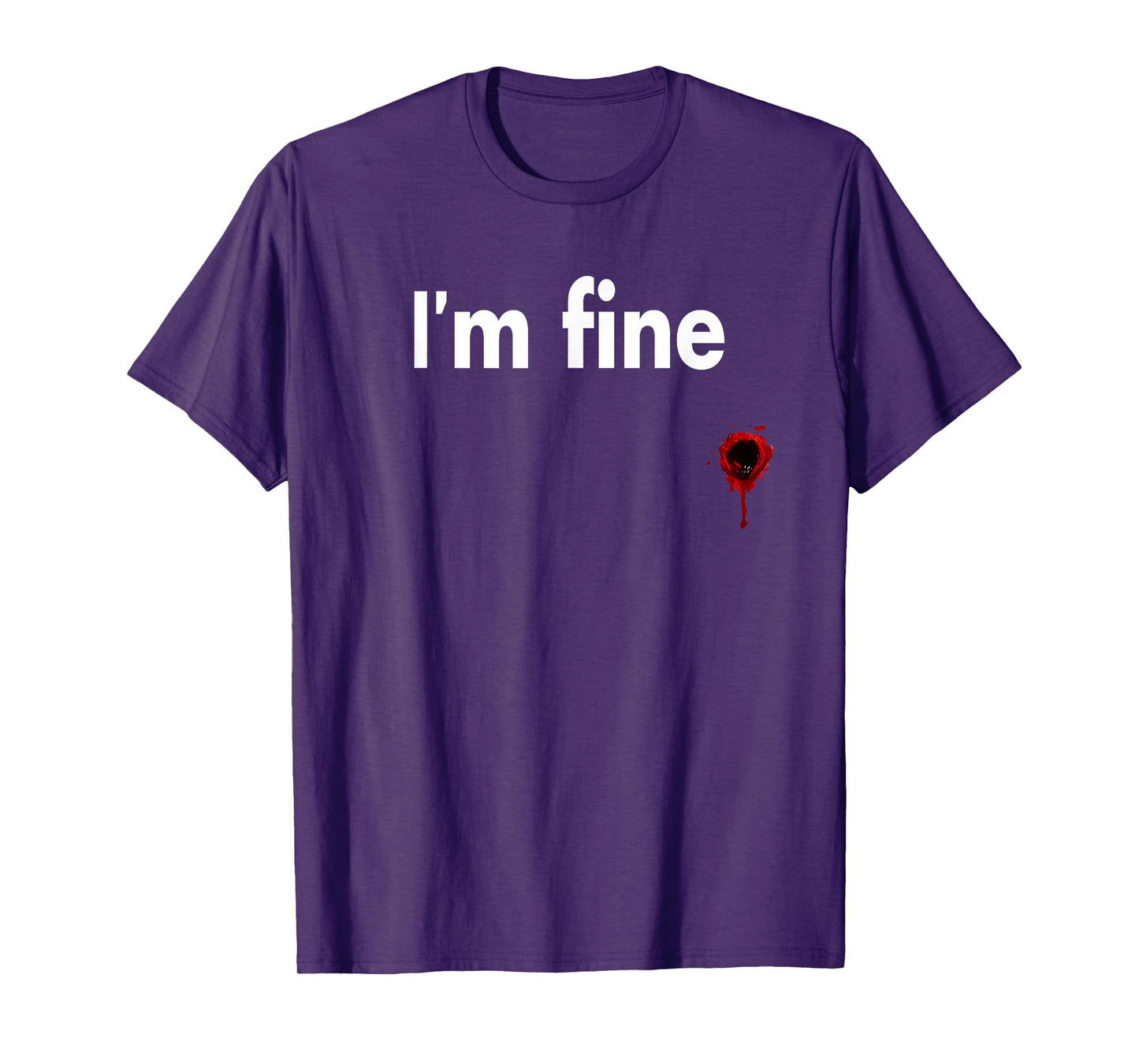 I'm Fine Bloody Funny Horror Halloween Men Women T-Shirt