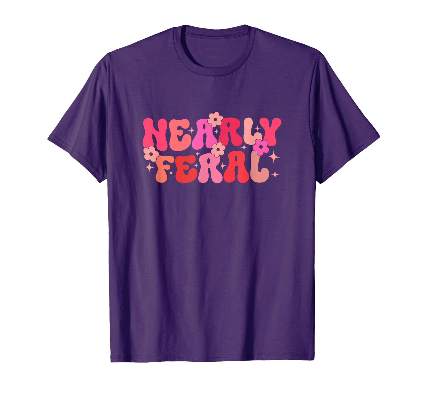 Groovy Nearly Feral Toddler Feral Child Groovy Flower Girl T-Shirt