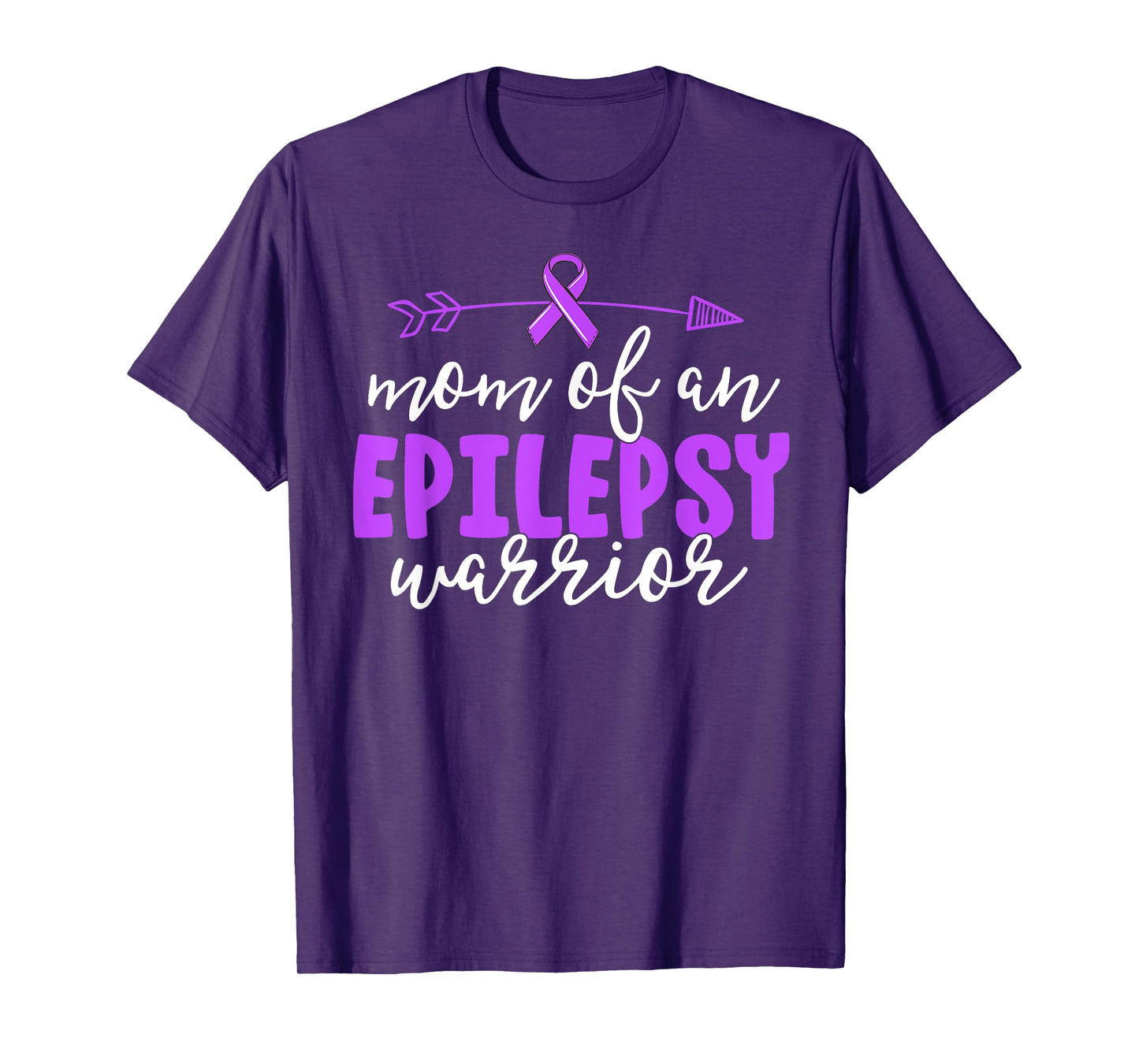 Epilepsy Mom Shirt Purple Ribbon Awareness Shirt Mother T-Shirt