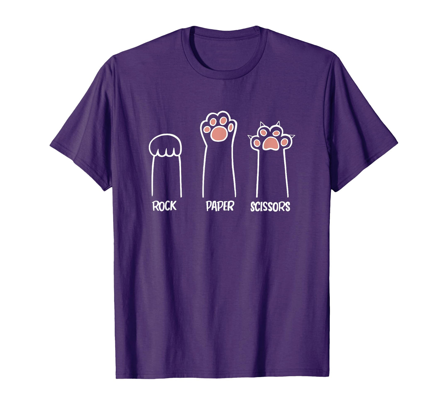 Rock Paper Scissors Game Cute Cat Kitty Paws Men Women Girls Kids T-Shirt