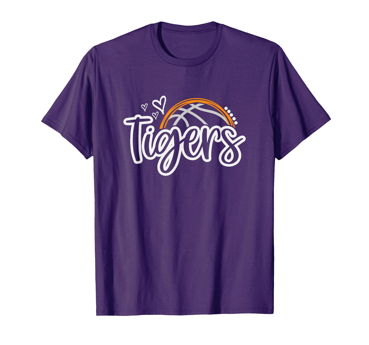 Basketball Tigers School Sports Fan Team Spirit T-Shirt