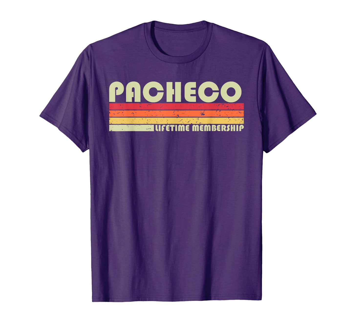 PACHECO Surname Funny Retro Vintage 80s 90s Birthday Reunion T-Shirt