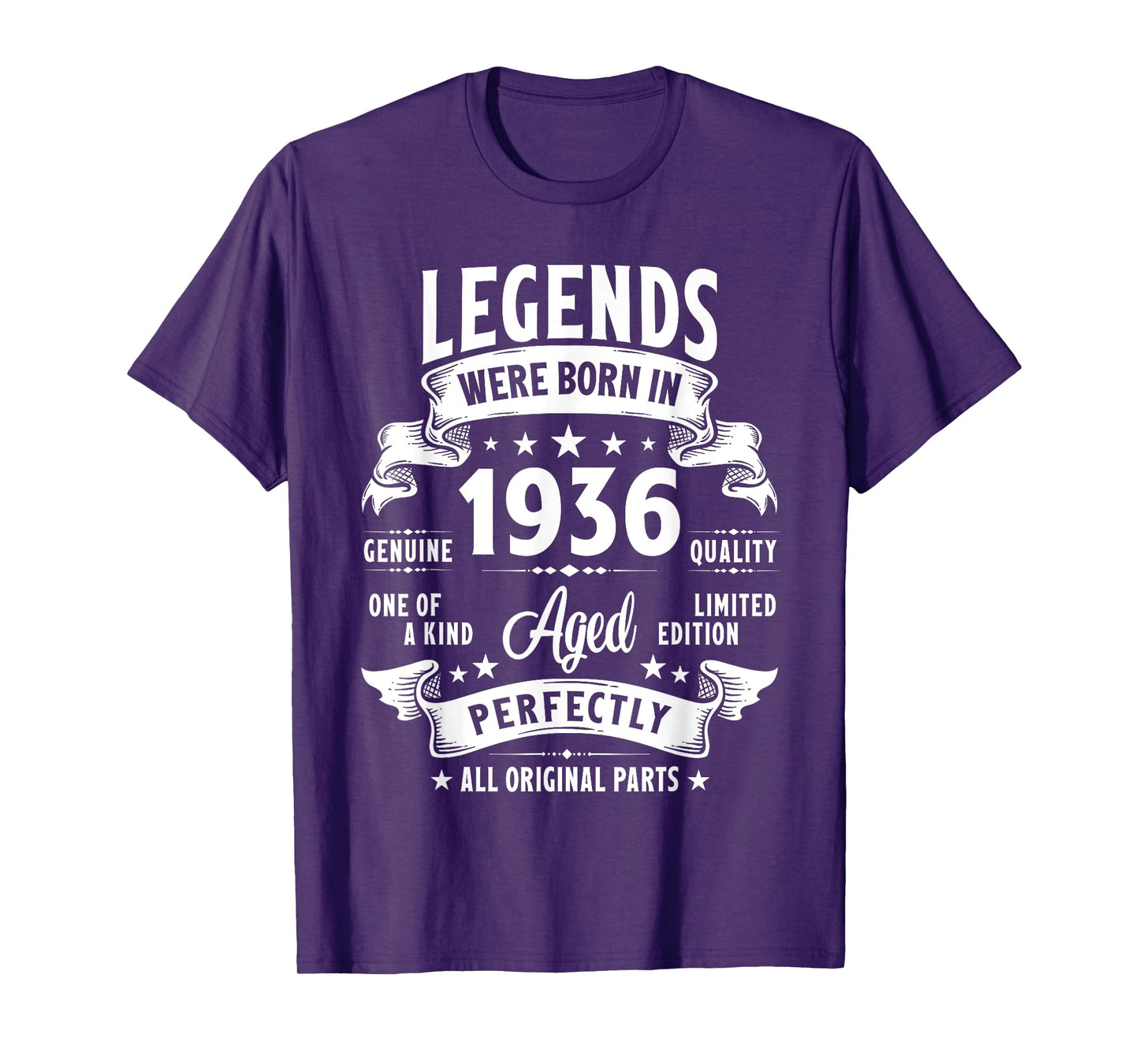 Vintage 1936 89 Year Old Gifts For Men Women 89th Birthday T-Shirt