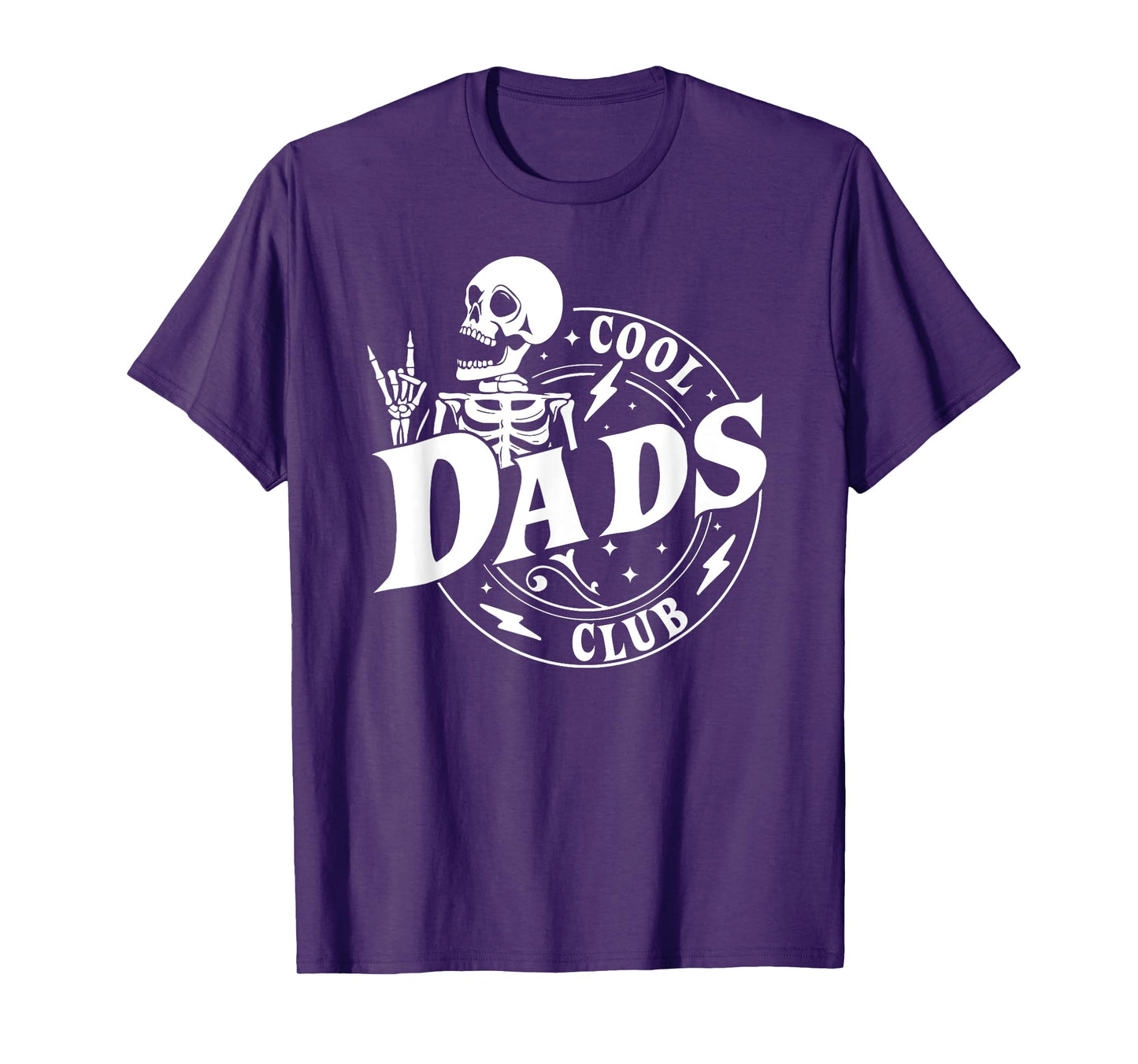 Cool Dads Club Skeleton Retro Rock Matching Family T-Shirt