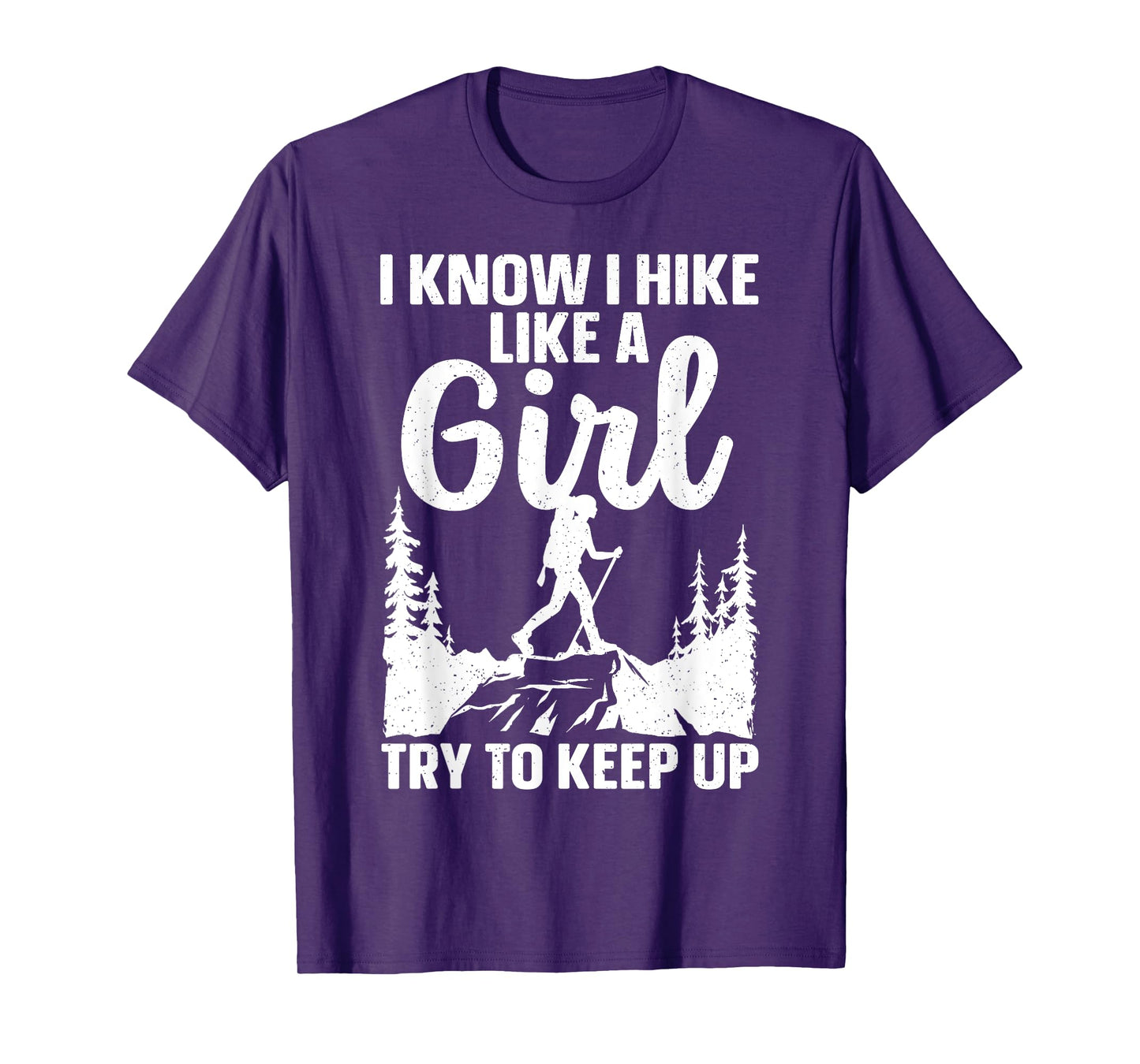 Funny Hiking Art For Girls Women Mountaineer Hiking Lover T-Shirt