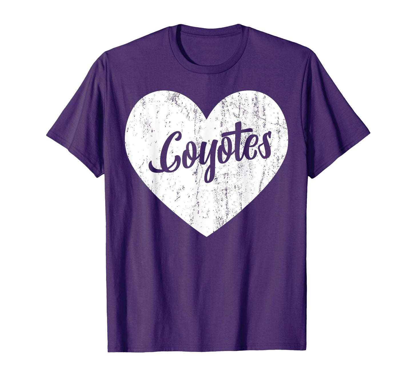 Coyotes School Sports Fan Team Spirit Mascot Heart Gift T-Shirt