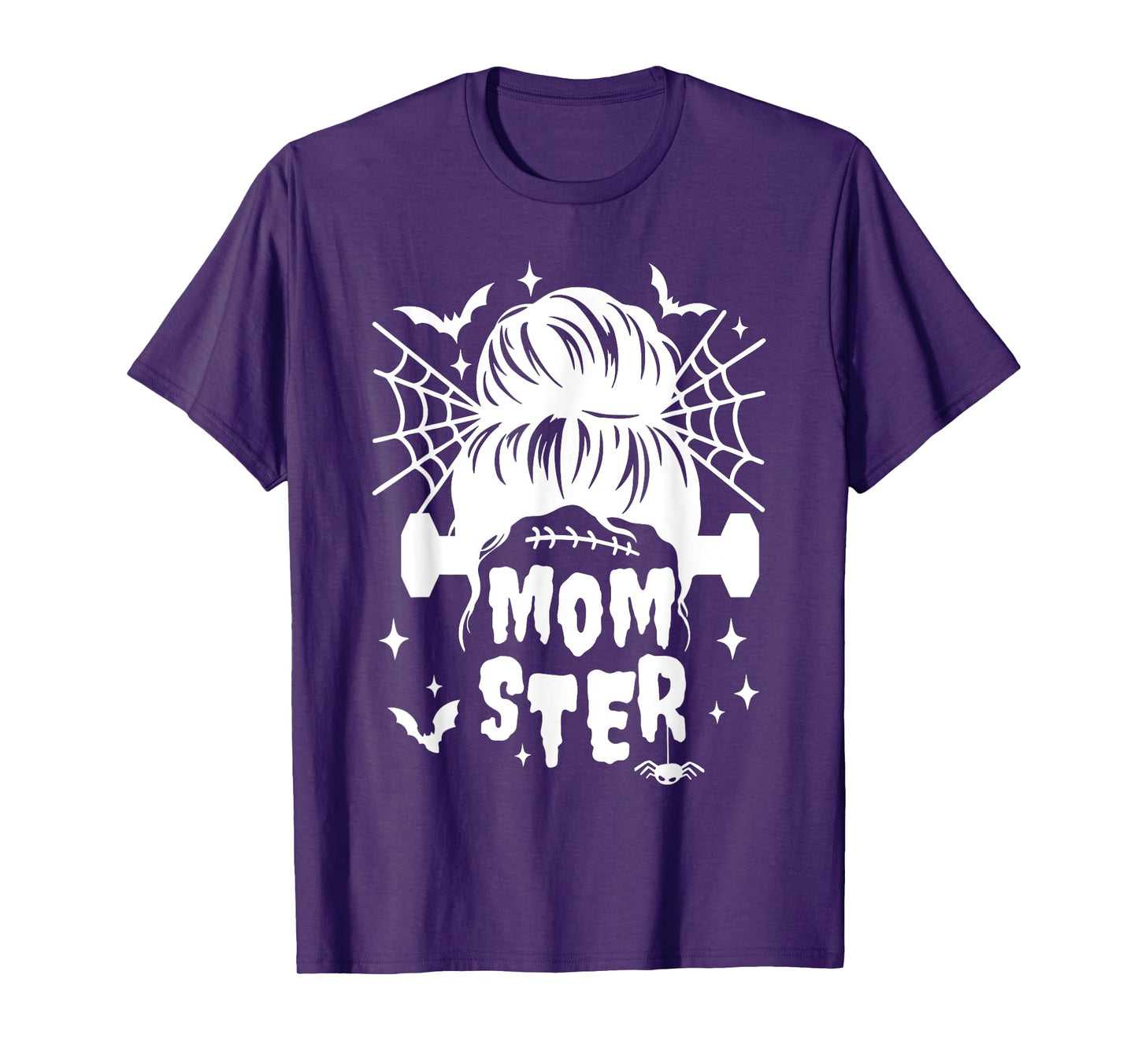 Momster Halloween Mommy Mama Hair Bun /Family Matching Party T-Shirt
