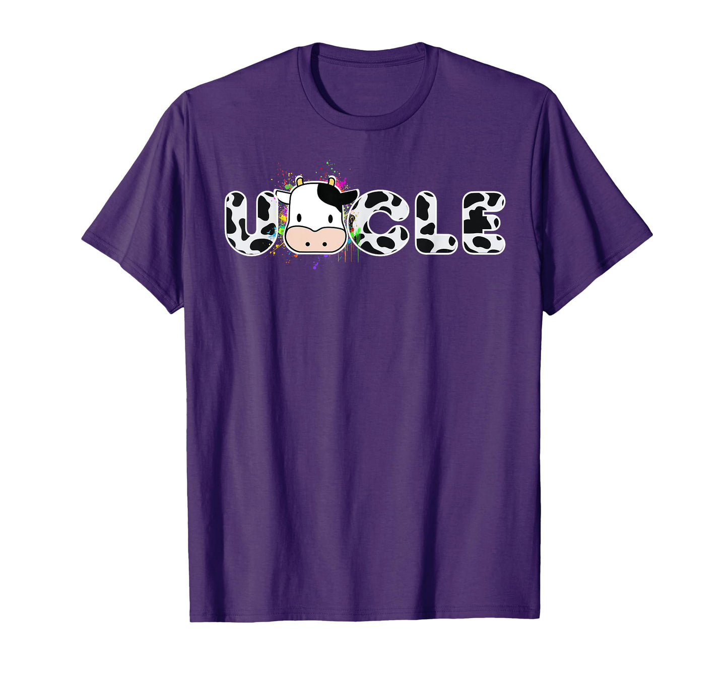 Cow Uncle Birthday Farm Animals Uncle Cow Farm Birthday T-Shirt