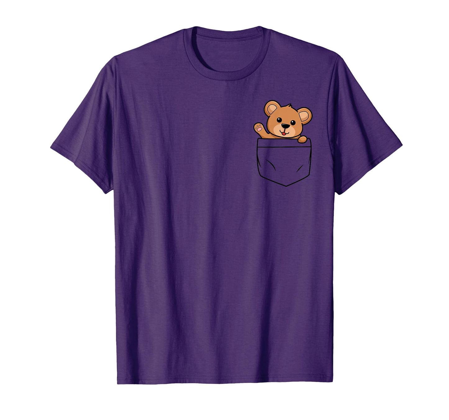 Cute Teddy Bear Pocket Men's Women's Bear Lover T-Shirt