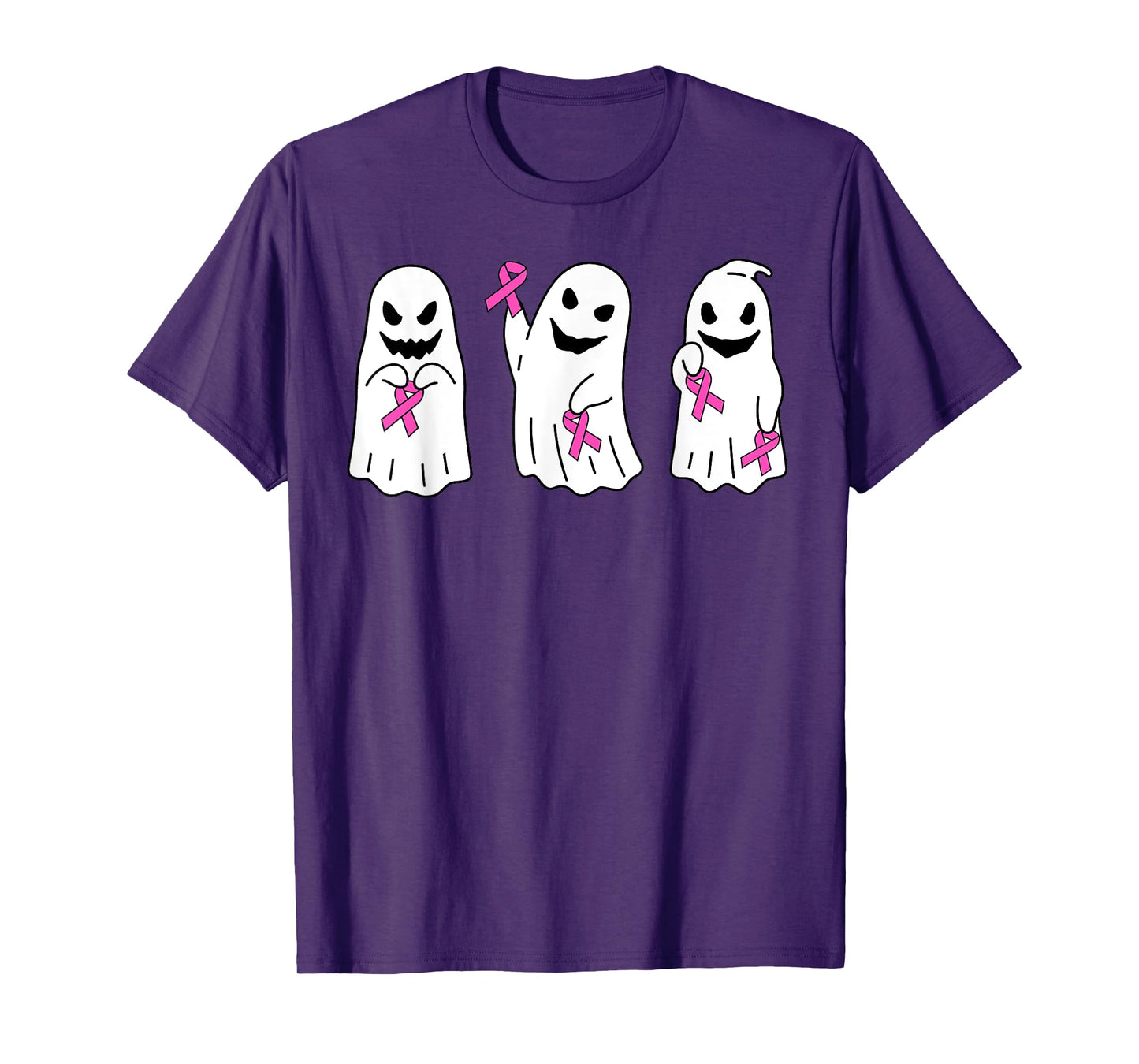 Pink Ribbon Breast Cancer Awareness Ghost Women Kids Toddler T-Shirt