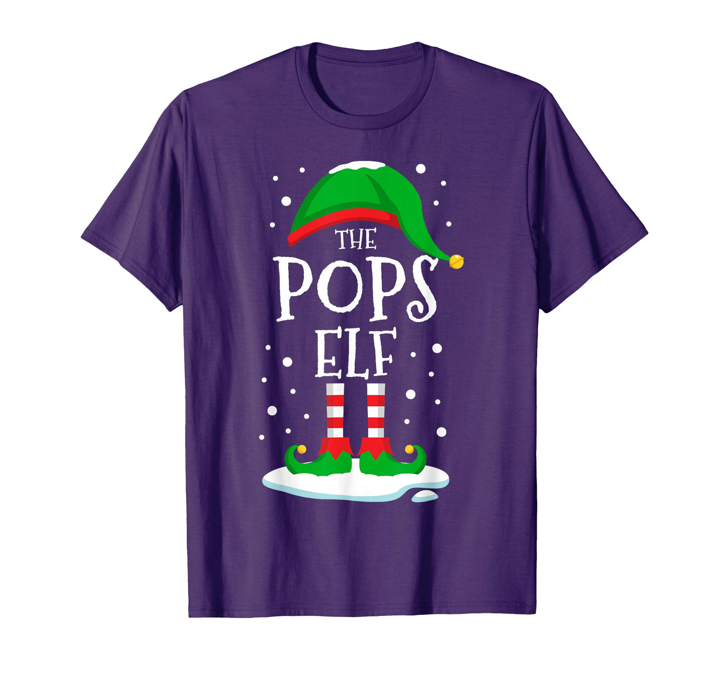 The Pops Elf Christmas Family Matching Xmas Grandpa Funny T-Shirt