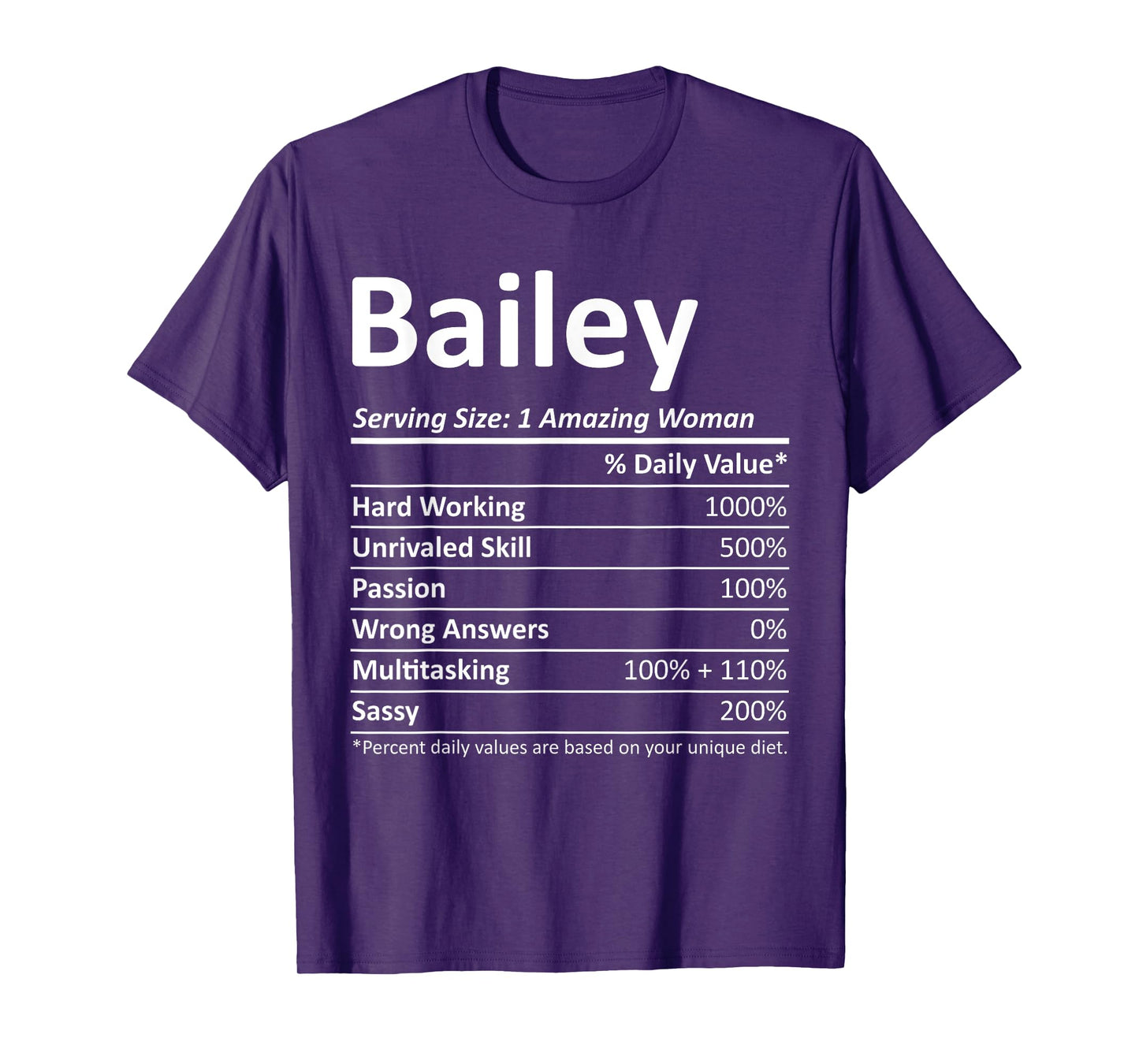 BAILEY Nutrition Personalized Name Funny Christmas Gift Idea T-Shirt