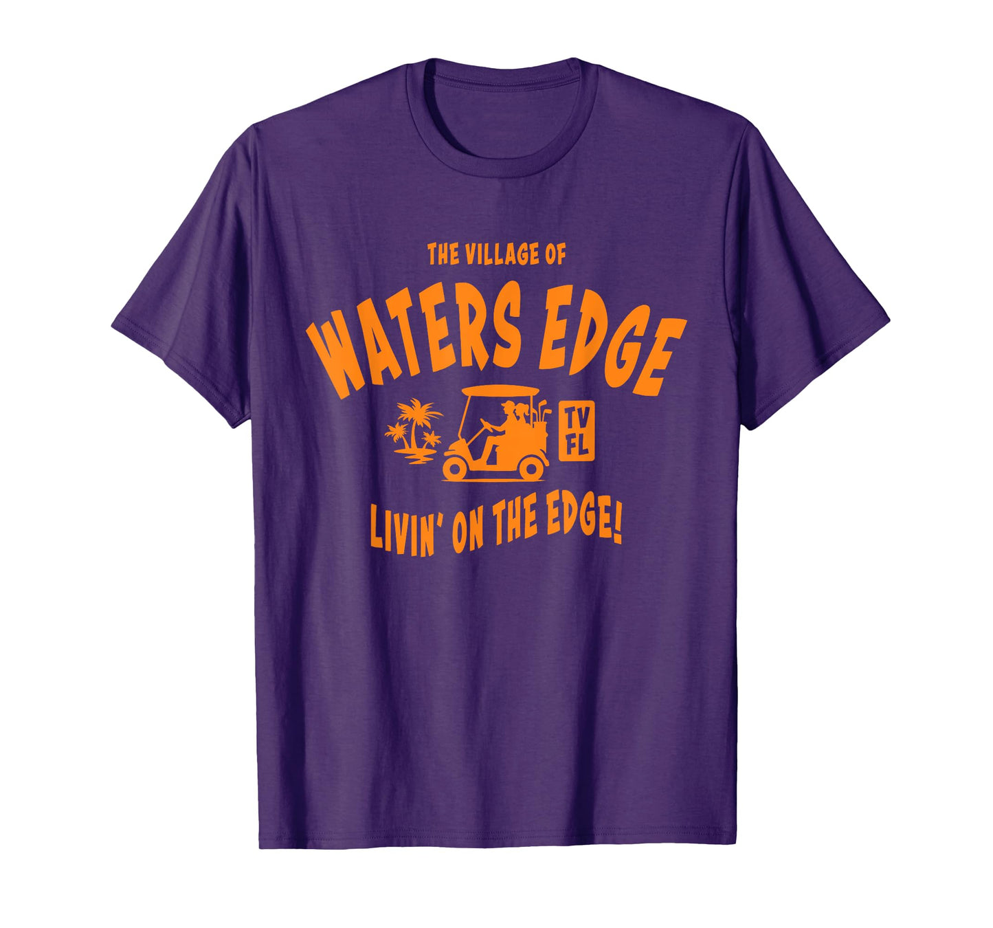 The Village of Waters Edge TV FL Golf Cart Design T-Shirt