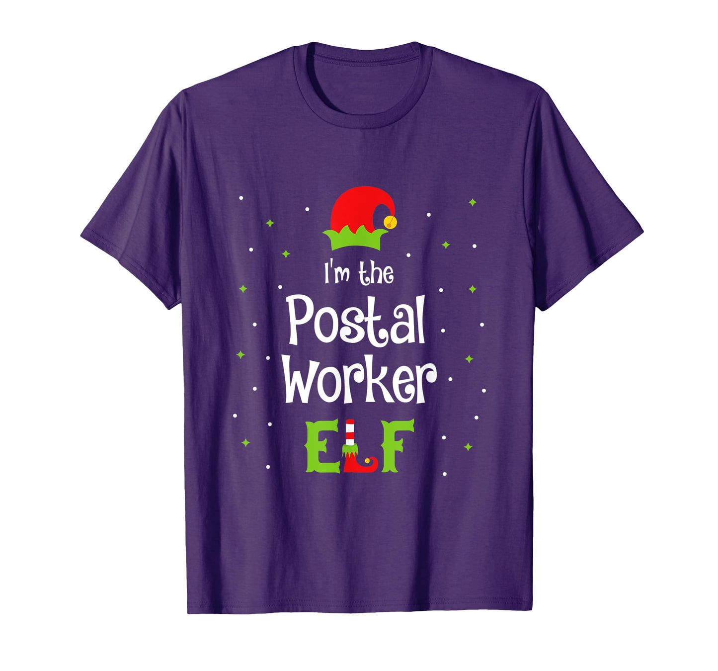 I'm The Postal Worker Elf Family Matching Christmas Gift T-Shirt