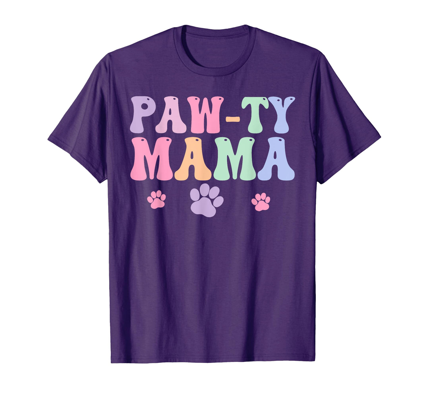 Let's Pawty Girl Mama Puppy Dog Party Birthday Girl Family T-Shirt