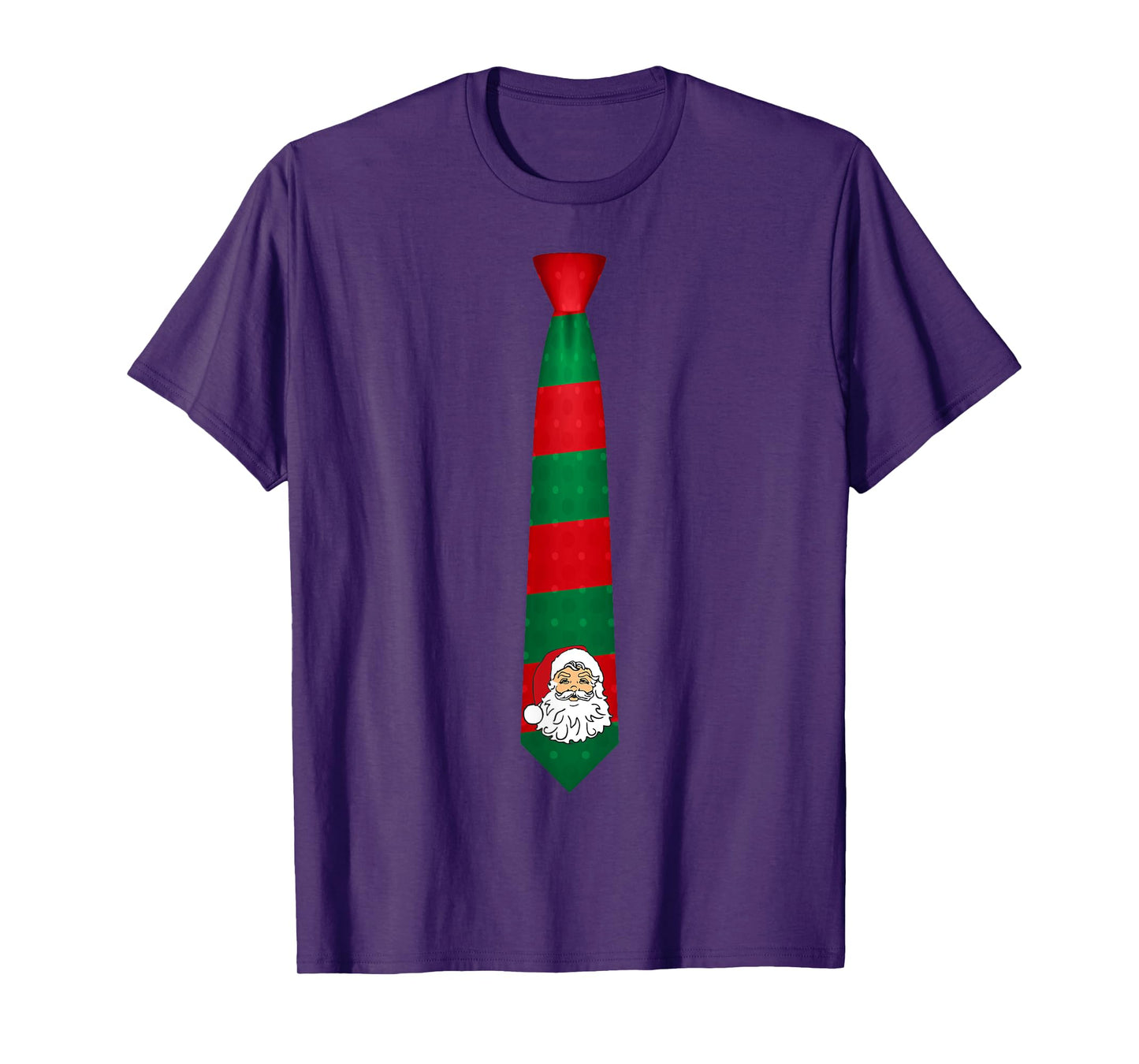 Santa Christmas Tie, Necktie Funny Dress Xmas Graphic T-Shirt