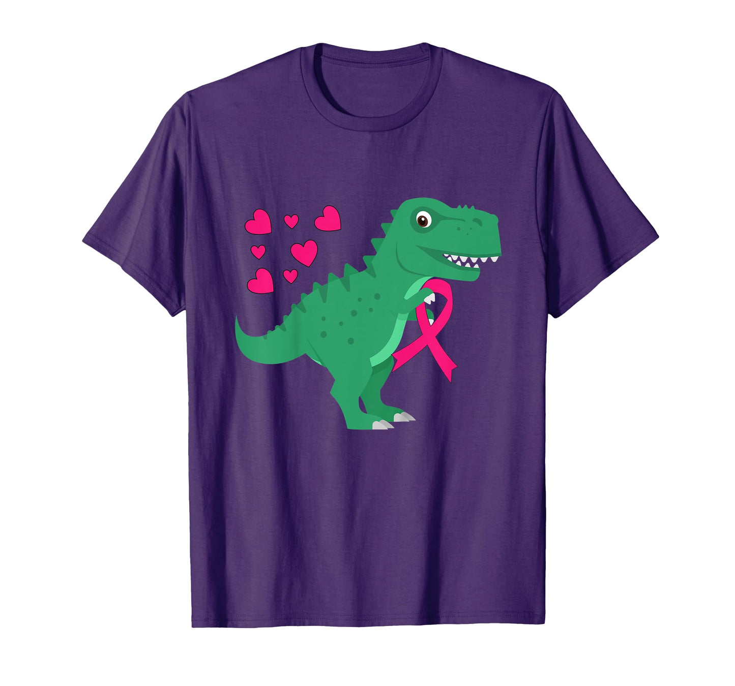 Kids Pink Ribbon T-Rex Shirt Breast Cancer Awareness Boys Toddler T-Shirt