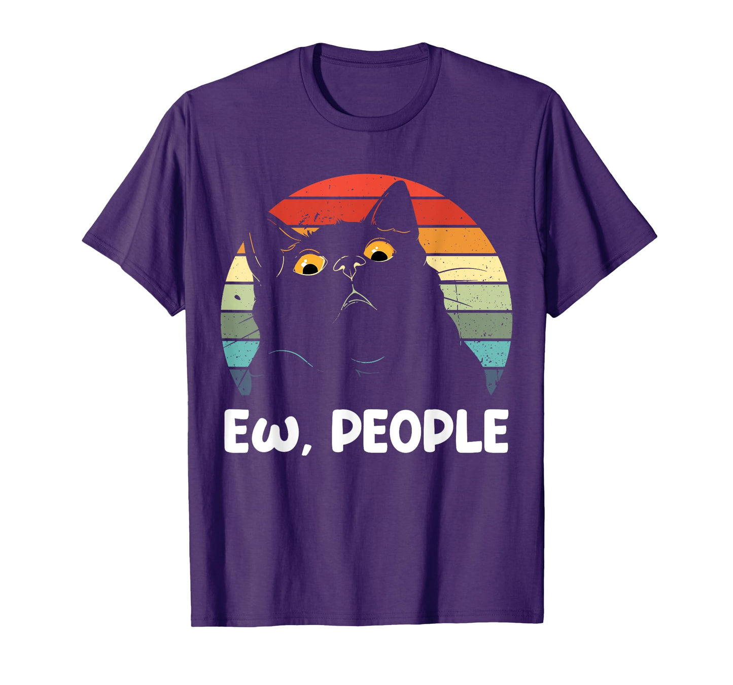 Ew people funny Black Cat lover for women men fun cat saying T-Shirt