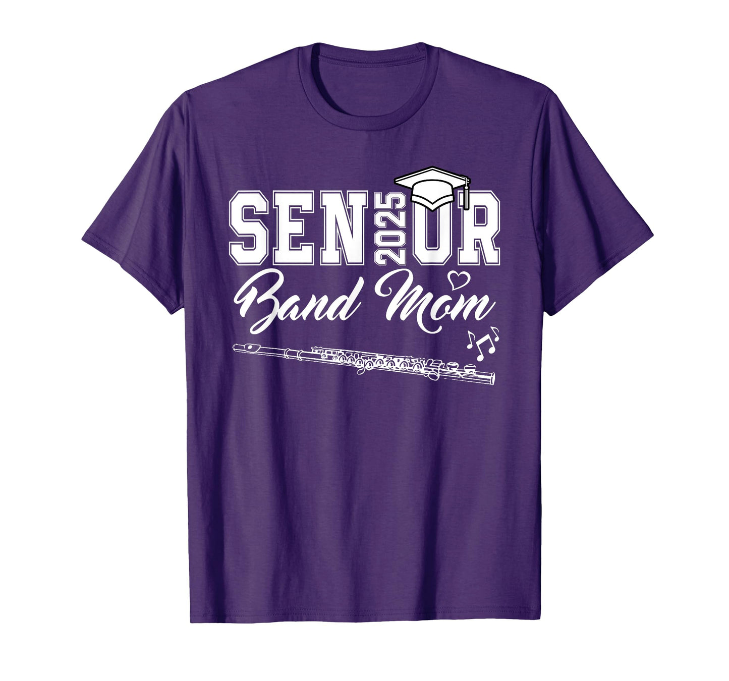 Senior Band Mom 2025 Marching Band Class Of 2025 Flute T-Shirt