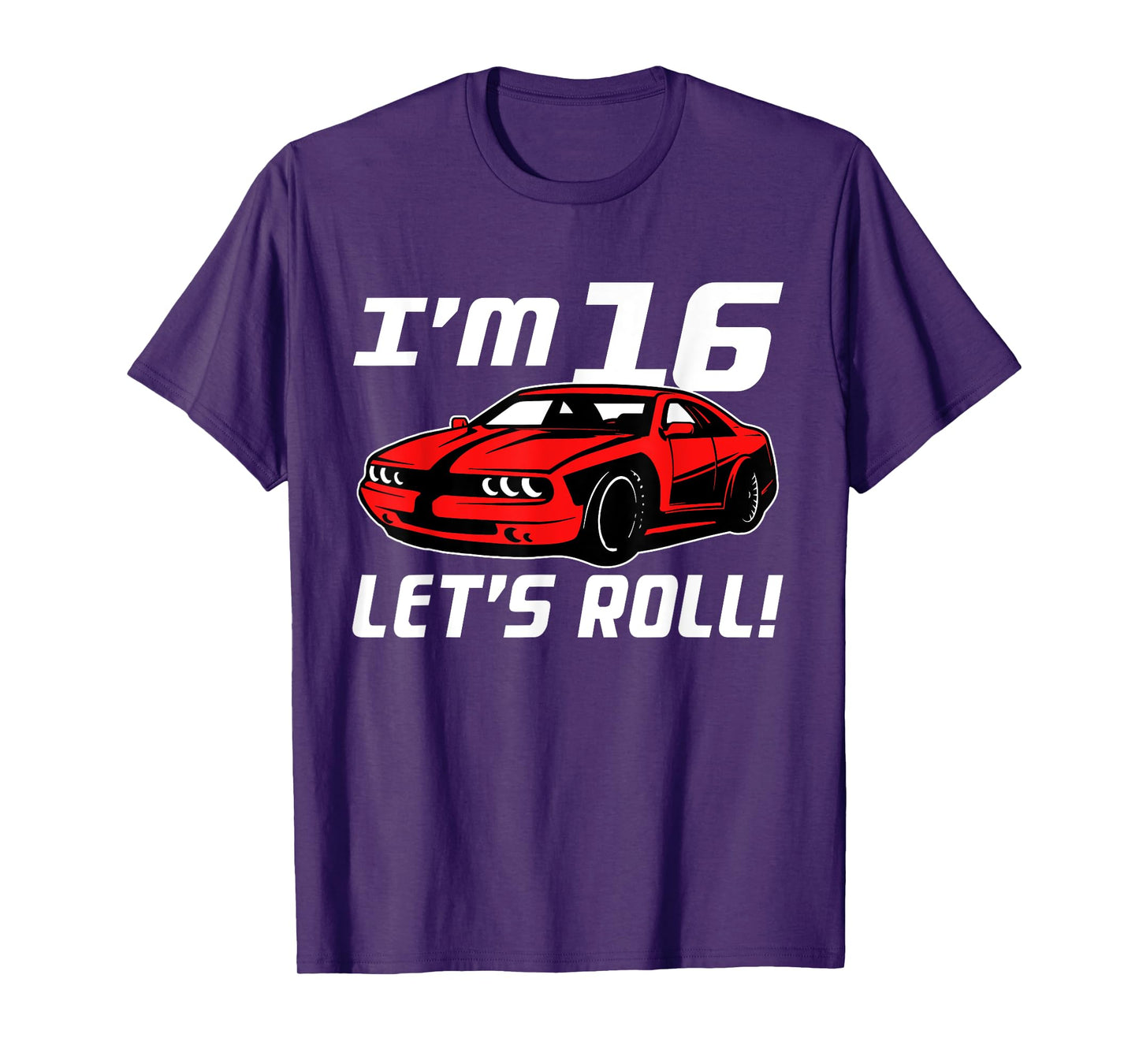 Funny 16th Birthday Gift Race Car Driver Boys 16 Years Old T-Shirt