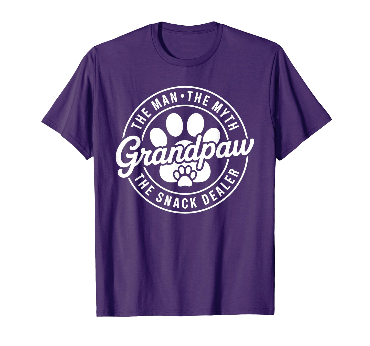 Grandpaw The Myth The Snack Dealer Fathers Day Dog Grandpa T-Shirt