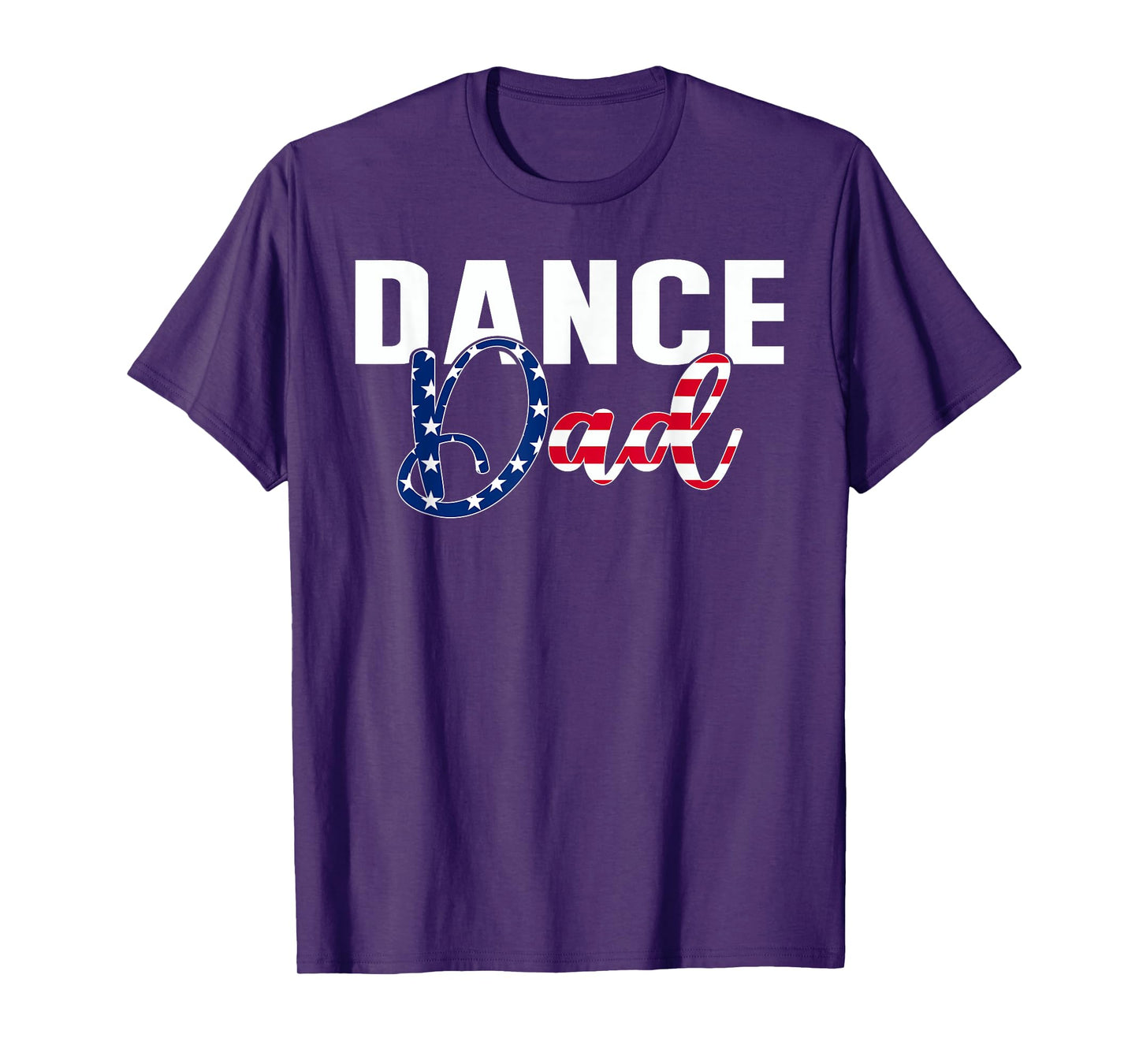 Funny Dance Dad Dancing Prop American Flag Proud Fathers Day T-Shirt