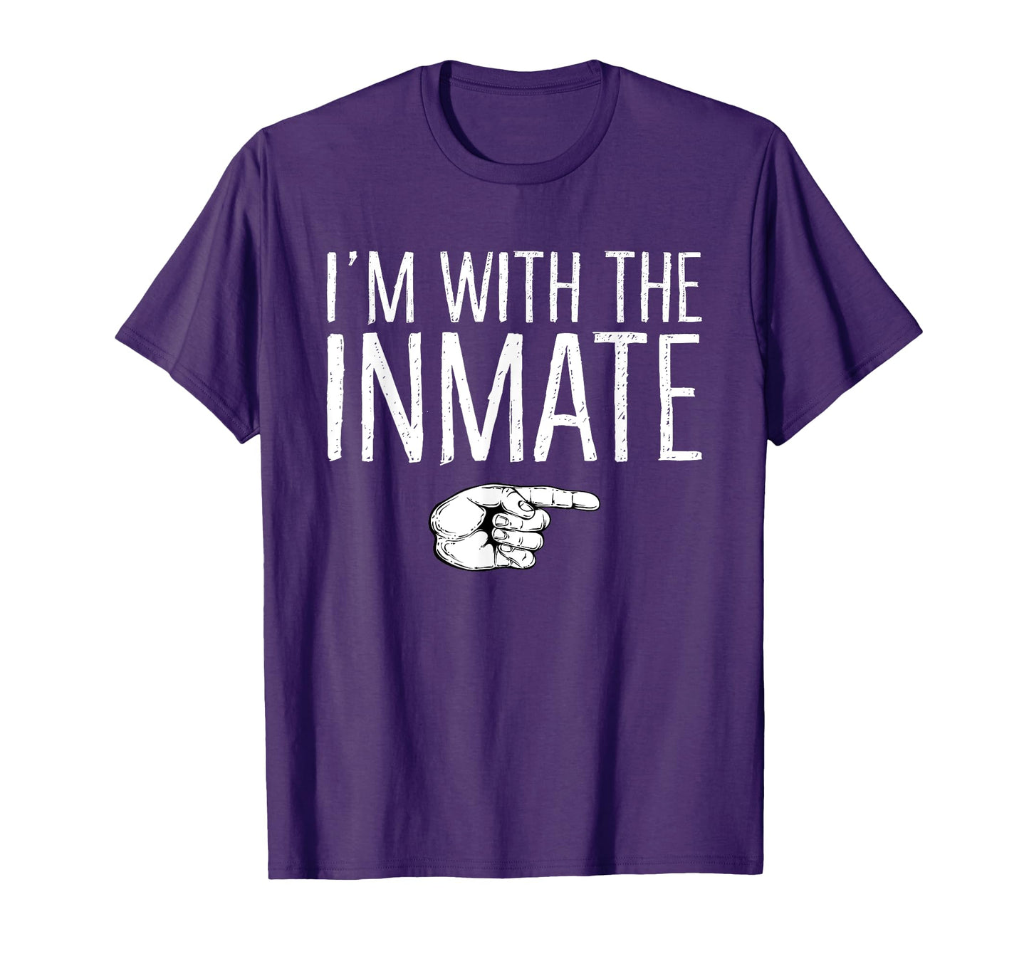 I'm With The Inmate Matching Costume Lazy Halloween Party T-Shirt