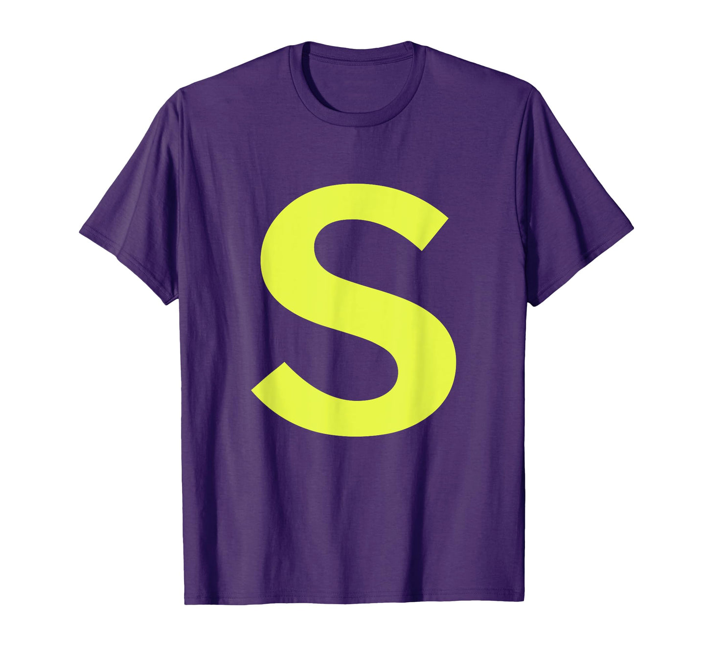 Letter S in Yellow on blue Costume Halloween Party T-Shirt