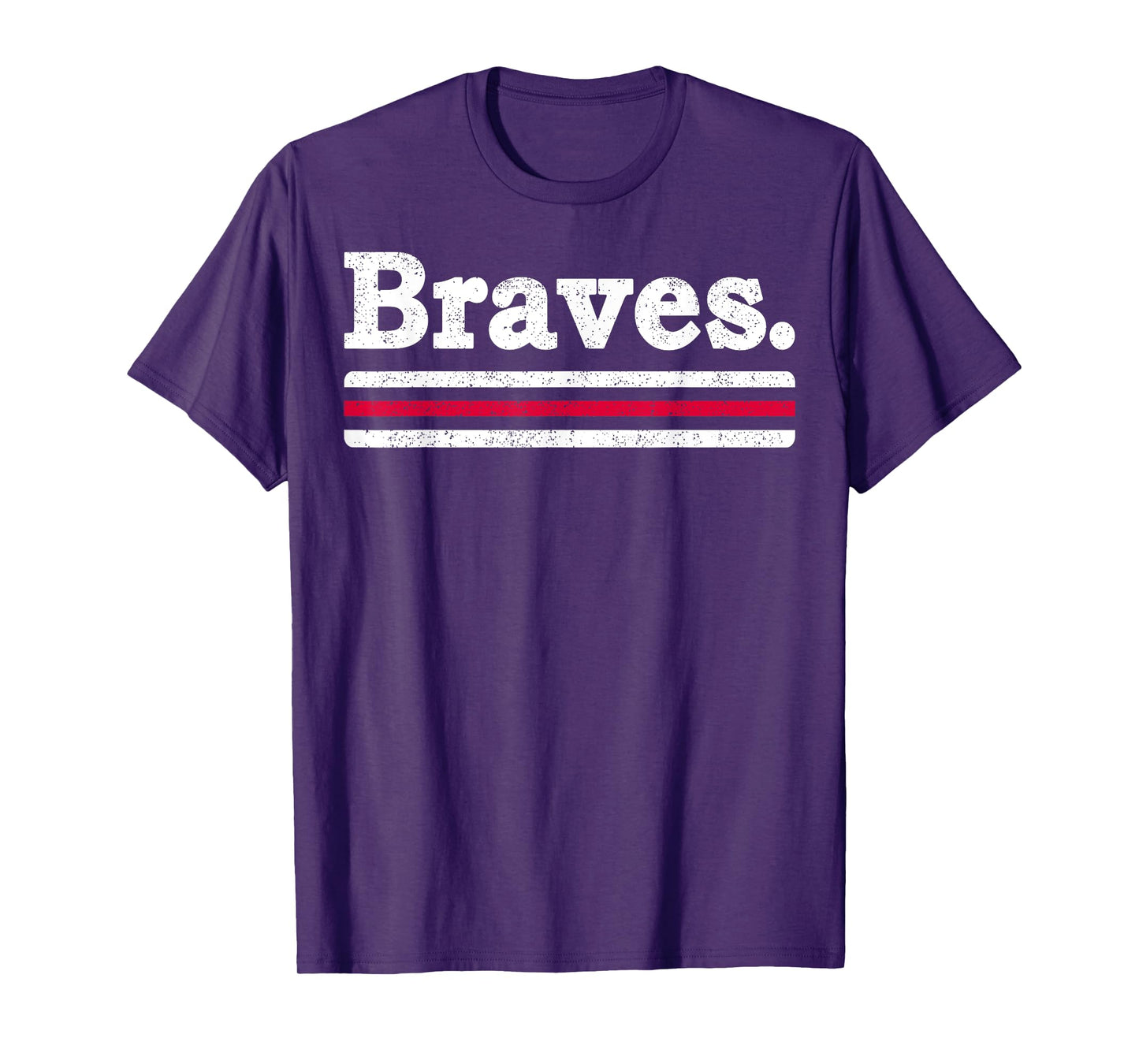 Vintage Braves Retro Three Stripes Weathered Shirt Men Women T-Shirt