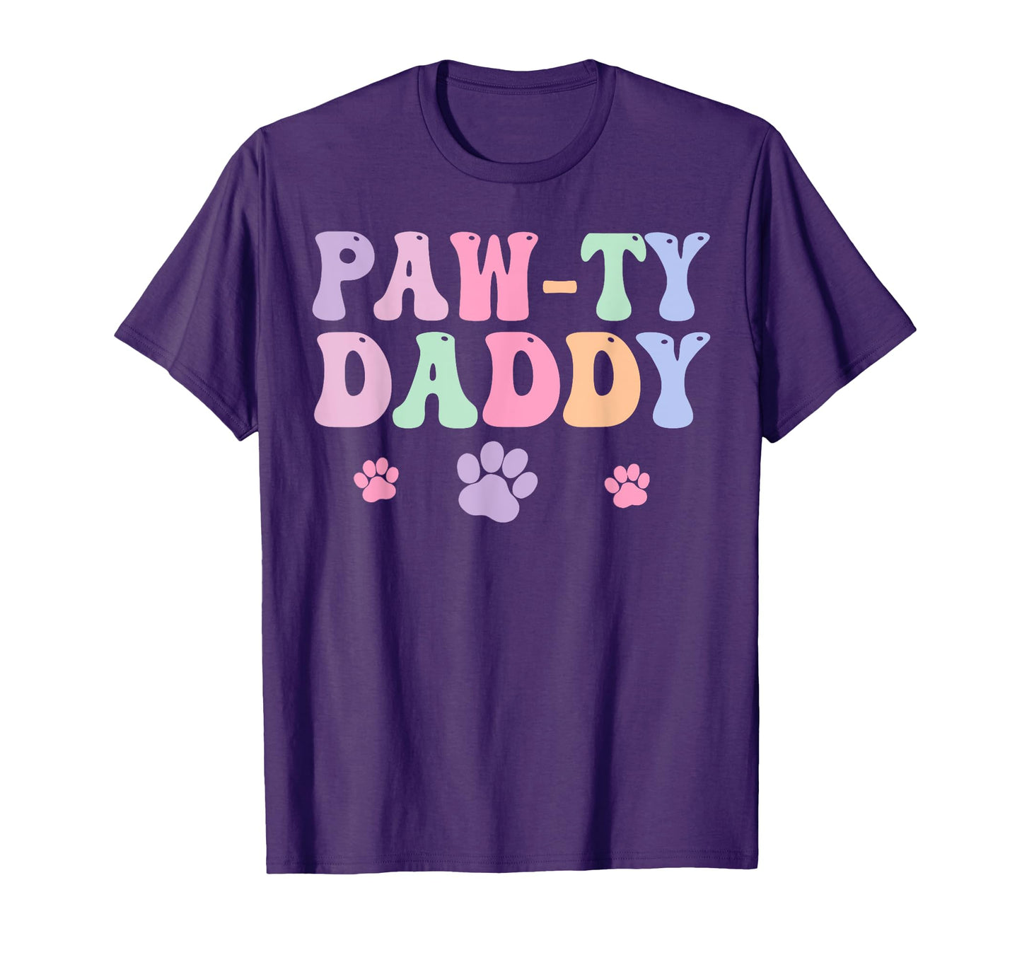 Let's Pawty Girl Daddy Puppy Dog Party Birthday Girl Family T-Shirt