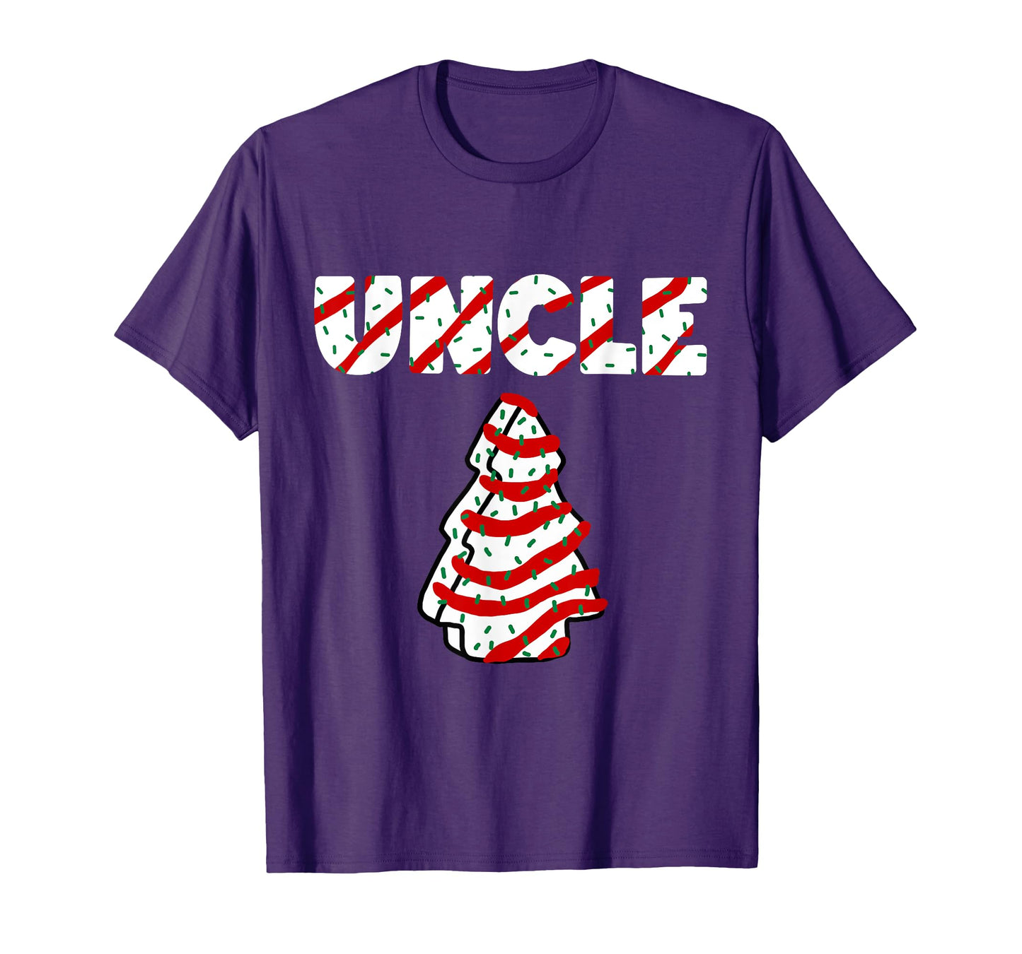 Christmas Tree Cake Matching Family Party Pajama Uncle T-Shirt