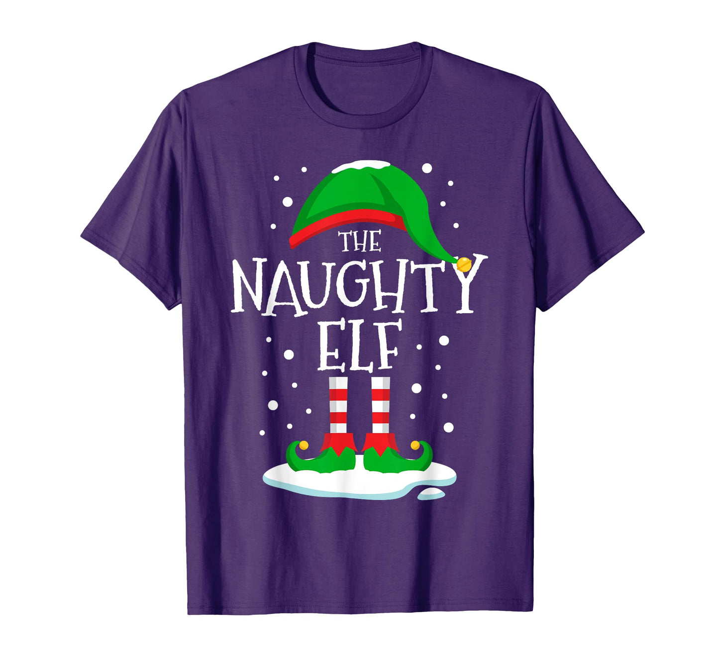 The Naughty Elf Christmas Family Matching Xmas Group Funny T-Shirt