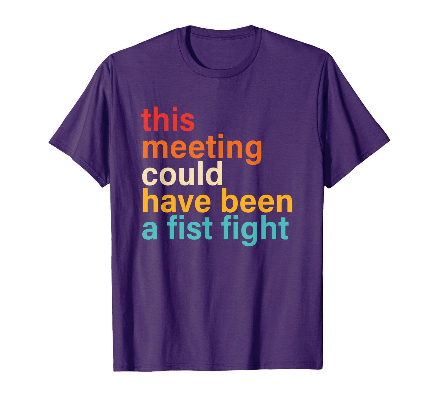 This Meeting Could Have Been A Fist Fight Funny Saying T-Shirt