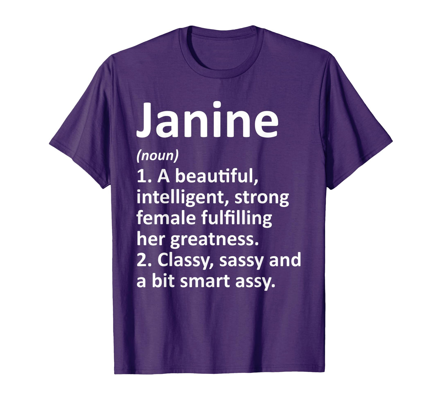 JANINE Definition Personalized Name Funny Christmas Gift T-Shirt