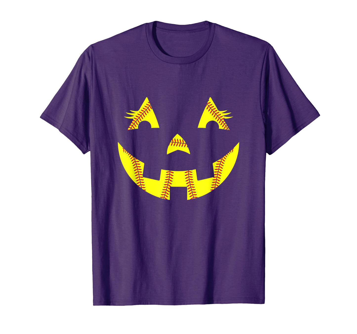 Jack O Lantern Softball Halloween Costume Mom Women Girls T-Shirt
