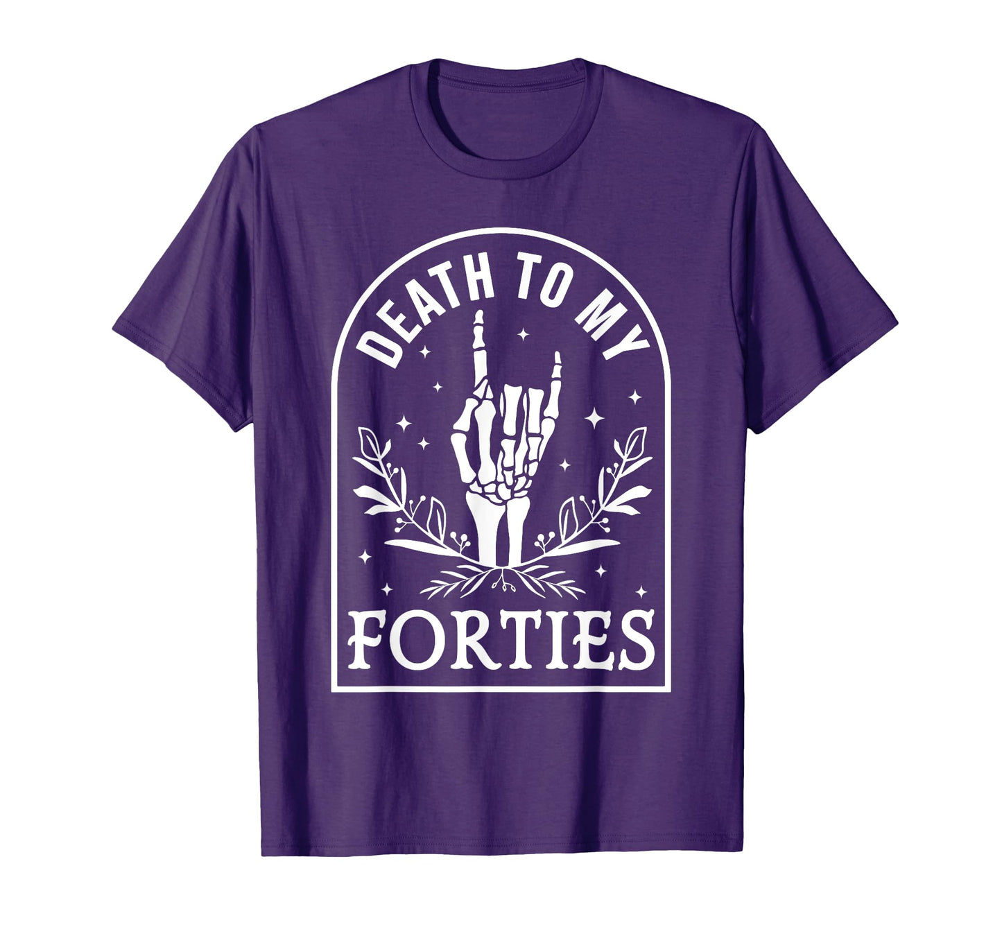 Death To My Forties 50th Birthday Skeleton Gothic Halloween T-Shirt