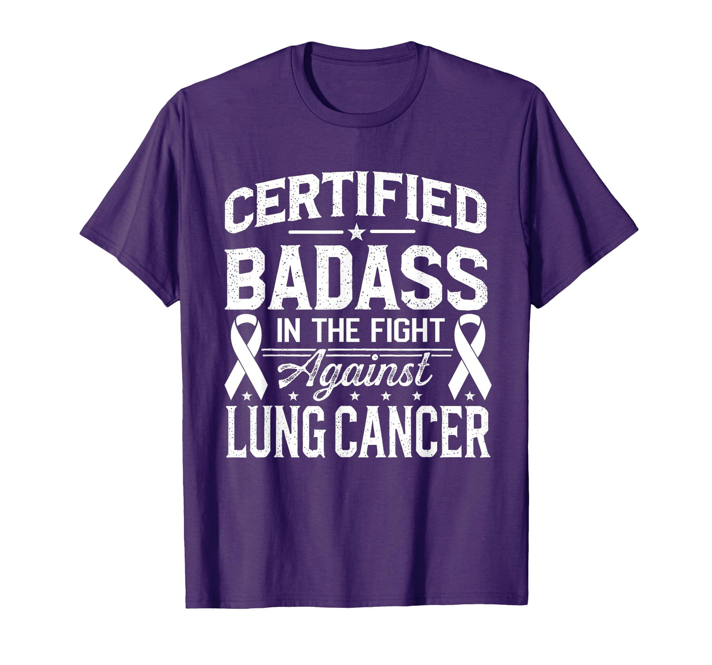 Lung Cancer Warrior White Ribbon Lung Cancer Awareness T-Shirt