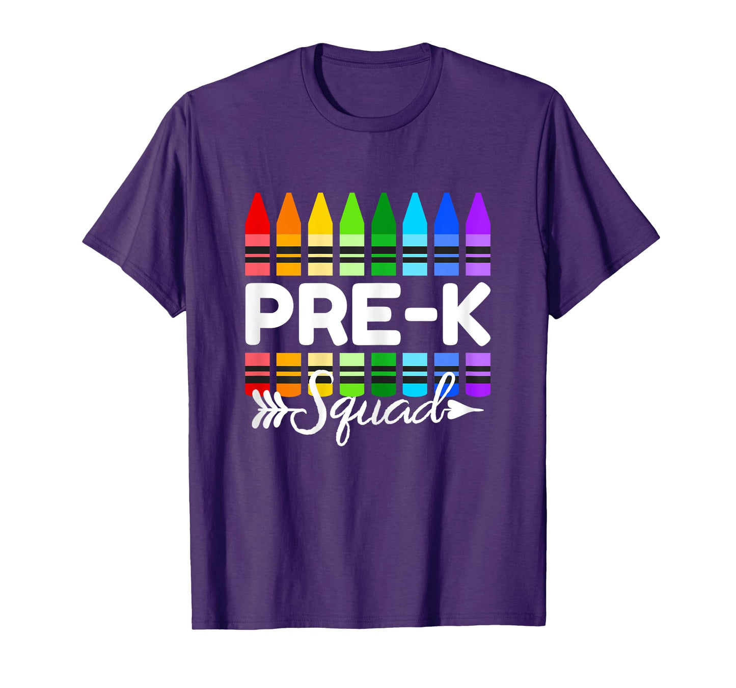 Pre-K Squad Crayon Preschool Teacher Students T-Shirt