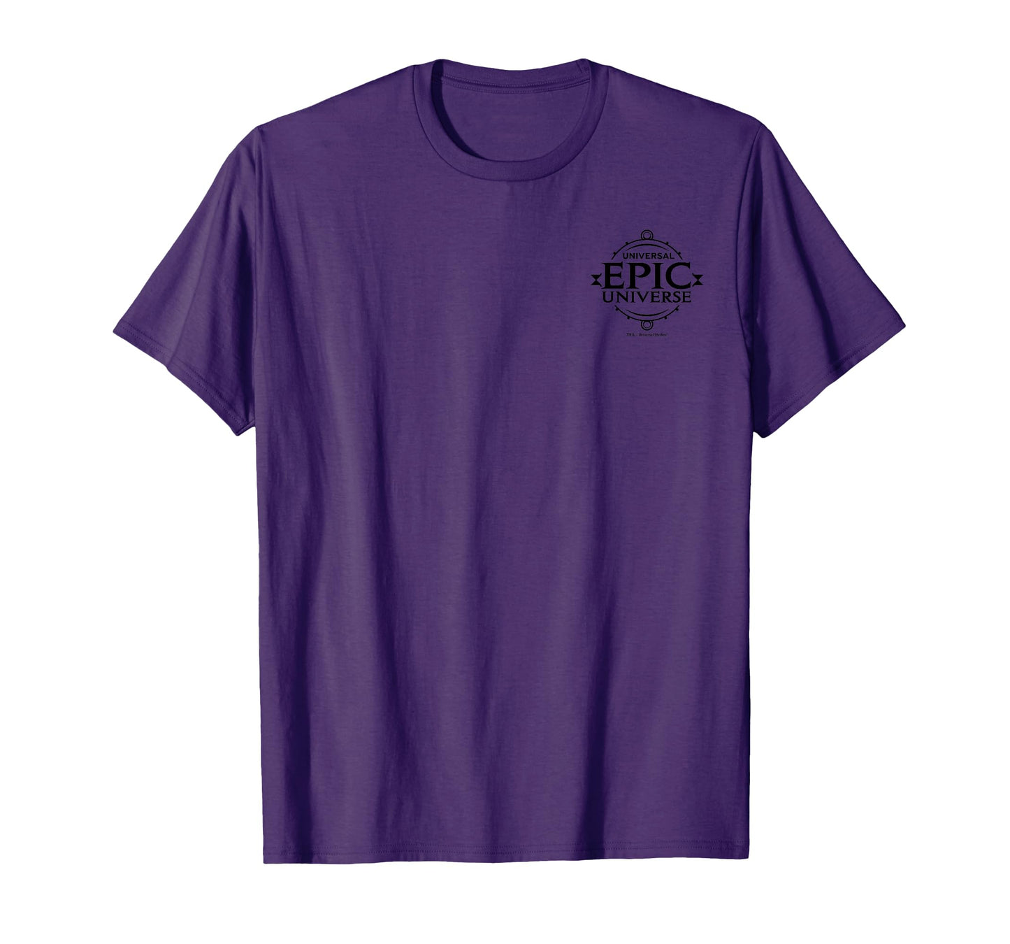 Universal Epic Universe Minimalist Logo Black Pocket Hit T-Shirt