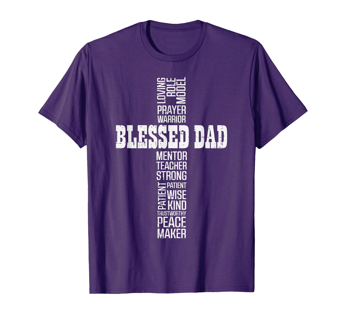 Fathers Day Blessed Dad Cross Christian Daddy Papa Dada Men T-Shirt