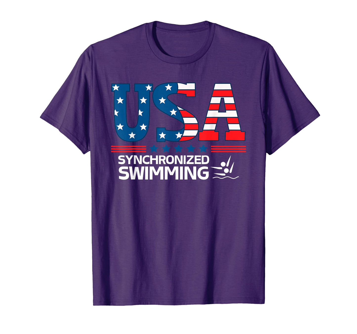 Synchronized Swimming United States Flag USA Sport swimming T-Shirt