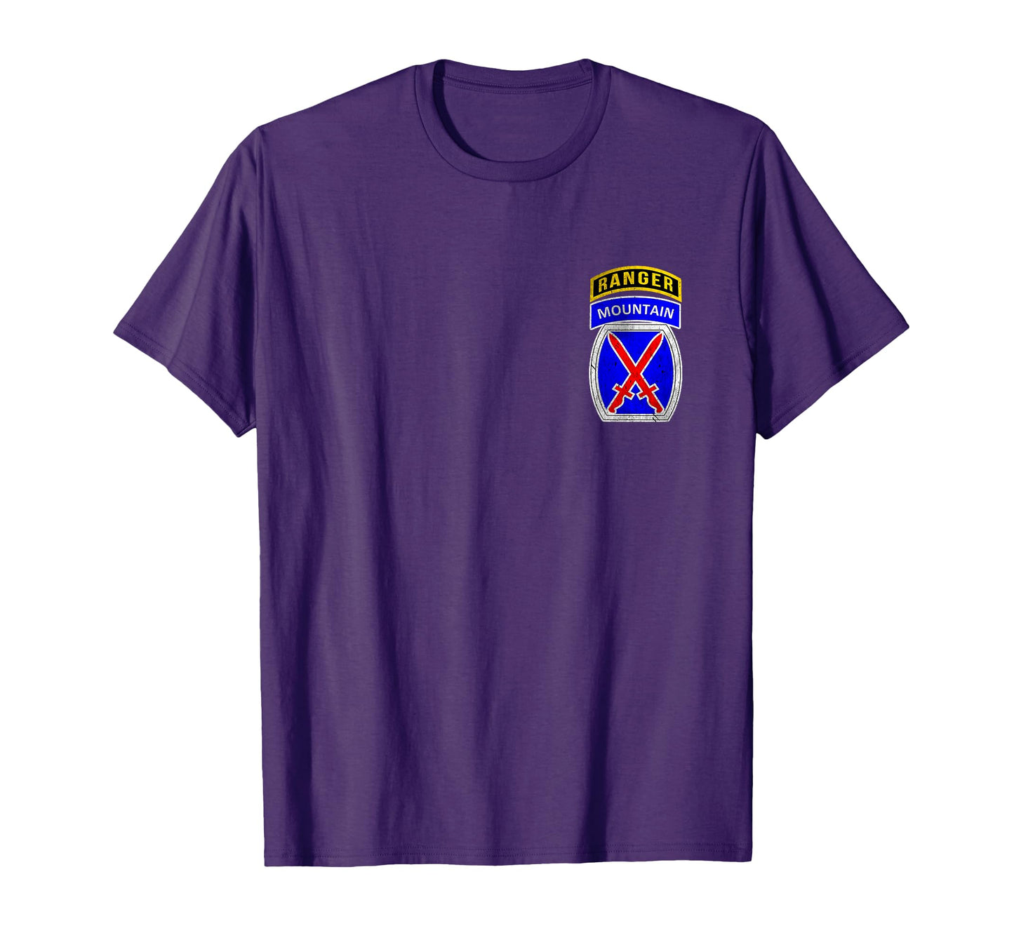 10th Mountain Division Ranger Tab Logo Military Veterans Day T-Shirt