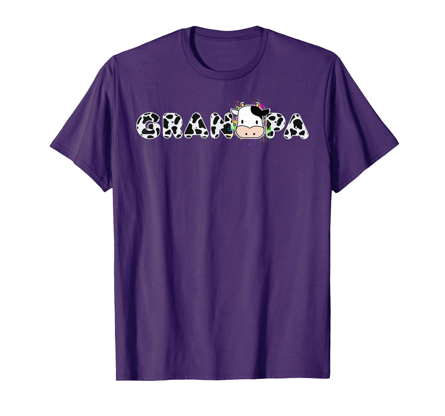 Cow Grandpa Birthday Farm Animals Grandpa Cow Farm Birthday T-Shirt