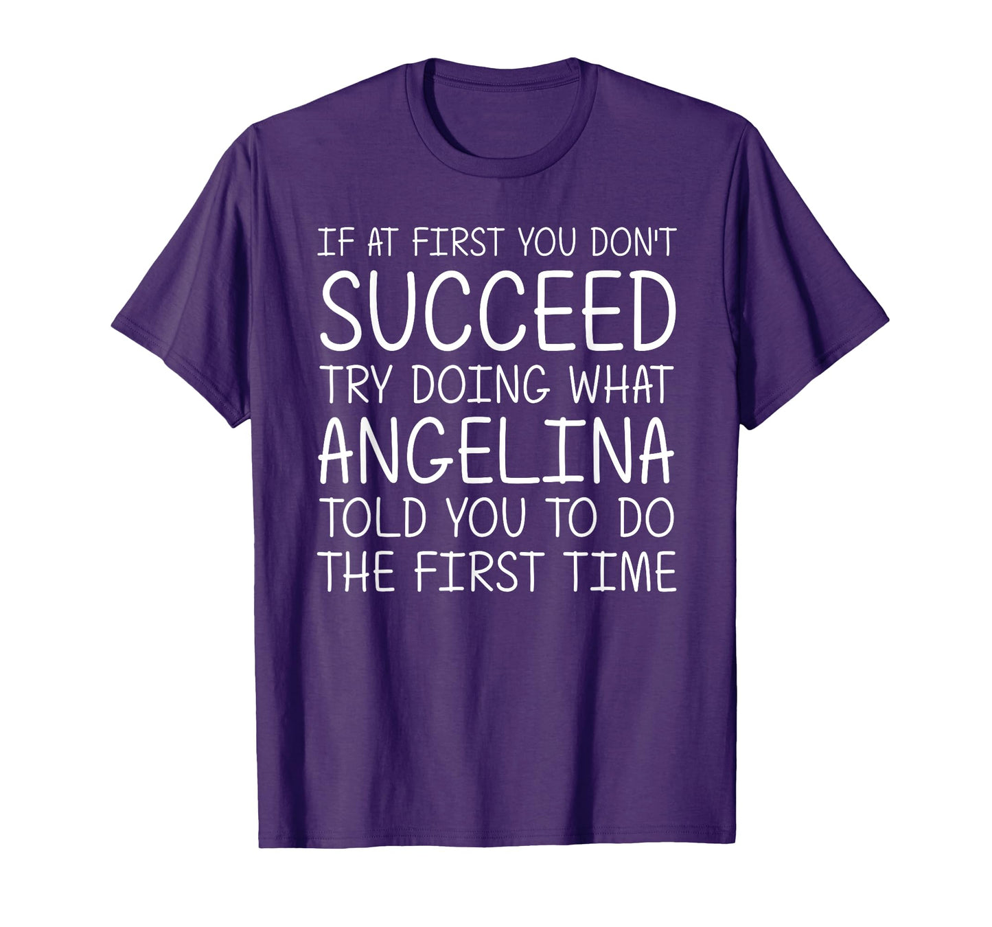 ANGELINA Gift Name Personalized Birthday Funny Christmas T-Shirt