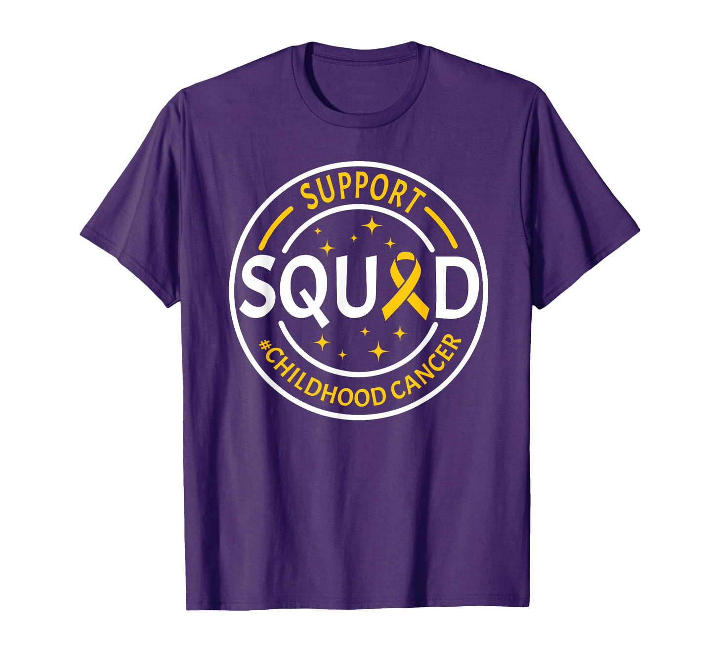 Childhood Cancer Awareness Support Squad Gold Ribbon Kids T-Shirt
