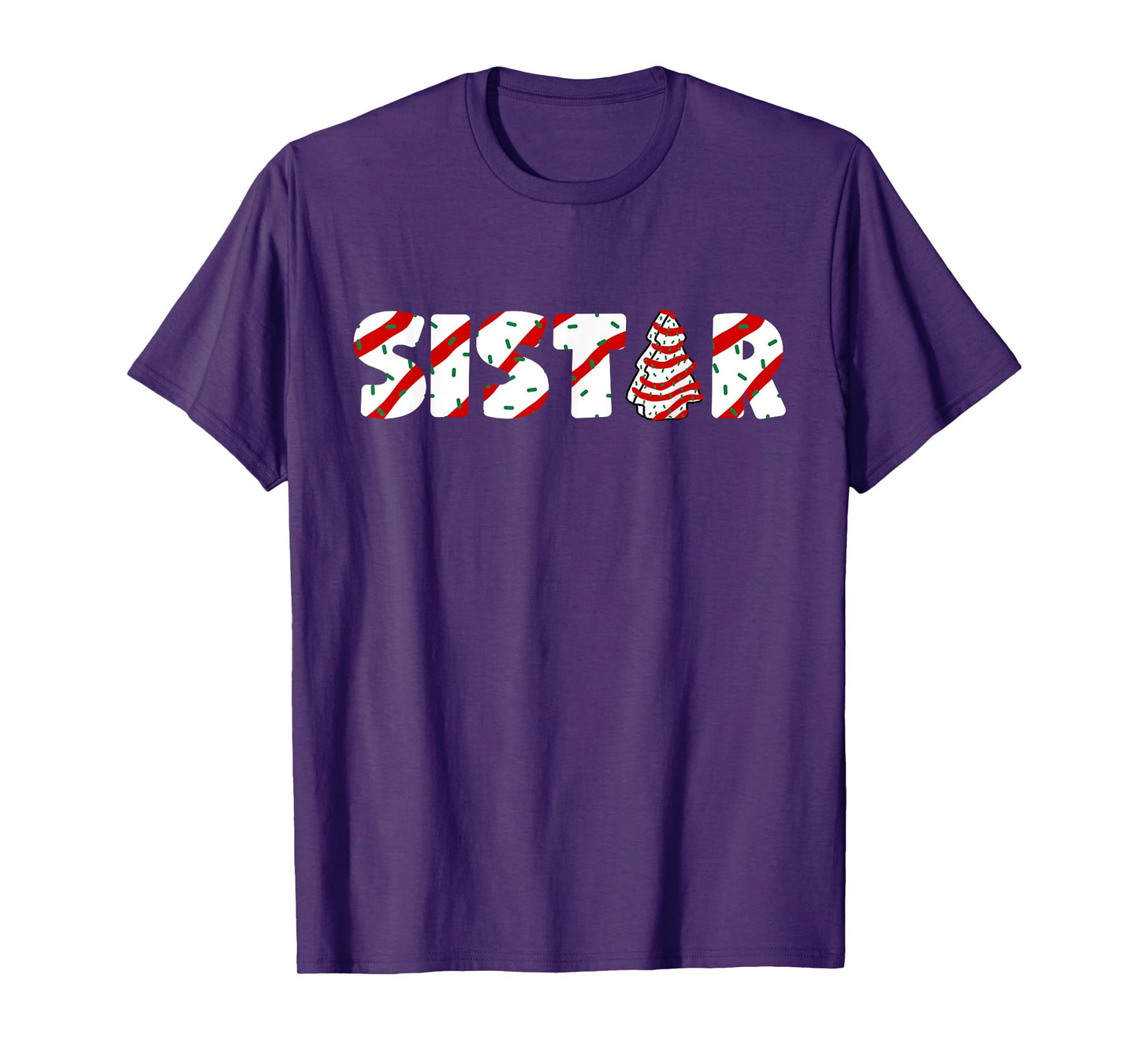 Christmas Tree Cake Matching Family Party Pajama Sister T-Shirt