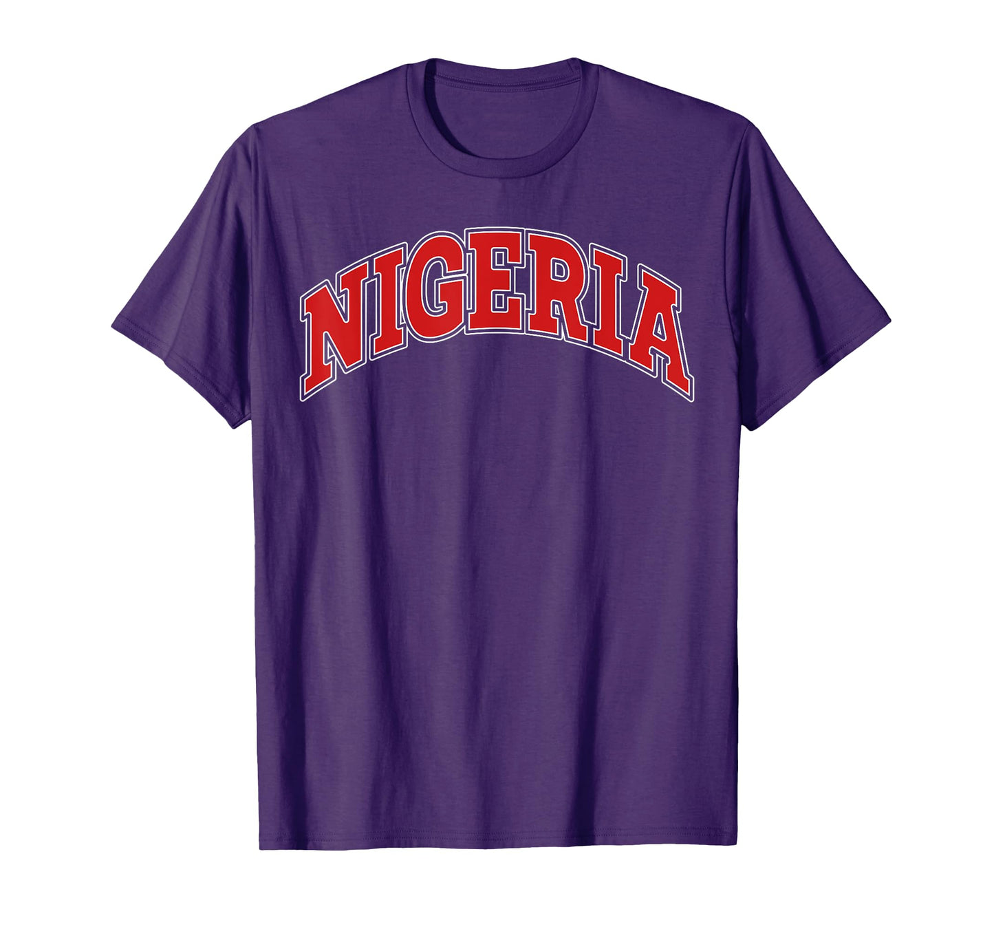 Nigeria College Style Red Throwback Souvenir T-Shirt