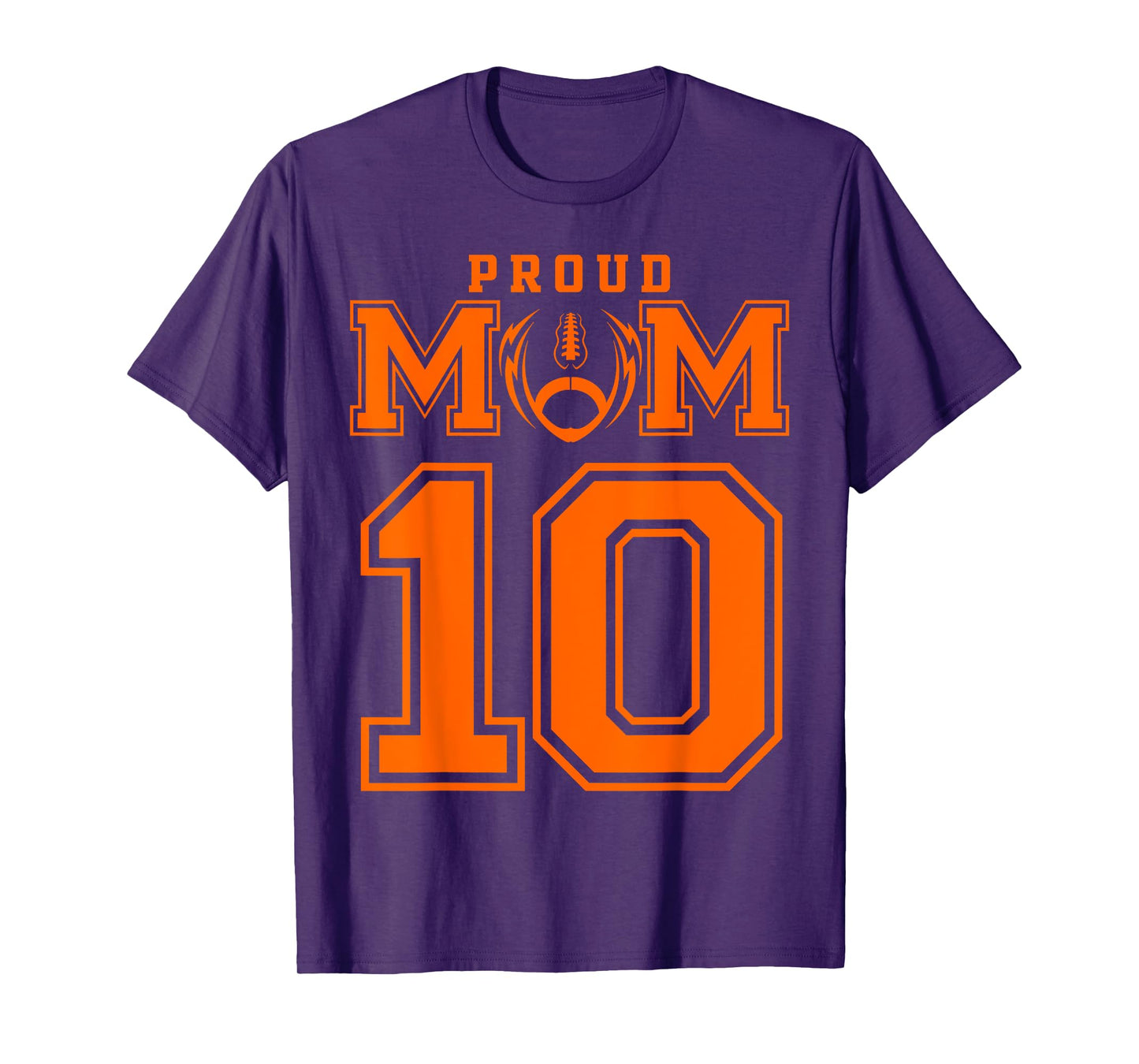 Custom Proud Football Mom Number 10 OR Personalized T-Shirt