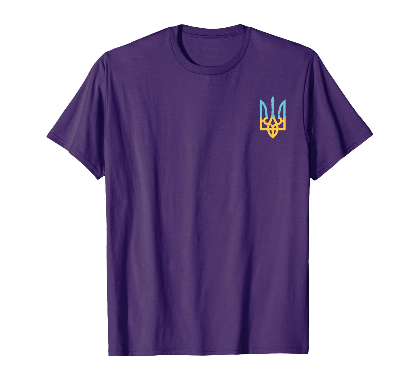 Ukraine Flag Trident Pocket Ukrainian Crest Women Men Kids T-Shirt