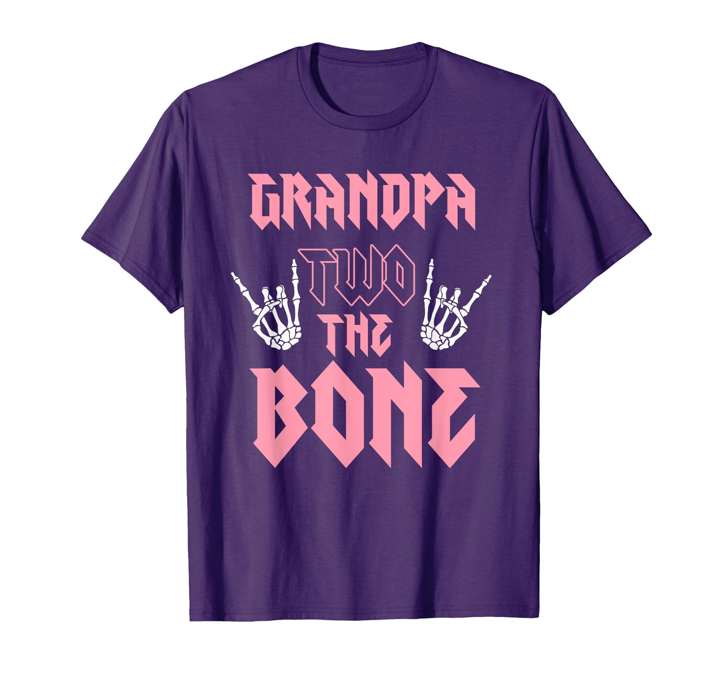 Grandpa Two the Bone Birthday 2 Years Old Birthday Girl T-Shirt